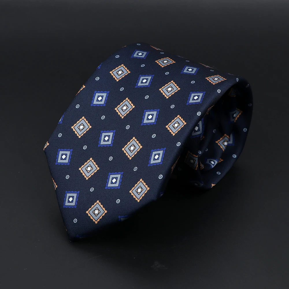 Fashion Men's 7.5cm Silk Tie Super Soft Bohemian Style Dot Chic Novelty Red Blue Necktie Suit Shirt Luxury Banquet Accessories