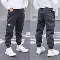 IENENS Boys Jeans Pants Child Denim Long Pants Spring Autumn Clothes 4-11 Years Kids Casual Trousers Young Boy Stretch Jeans