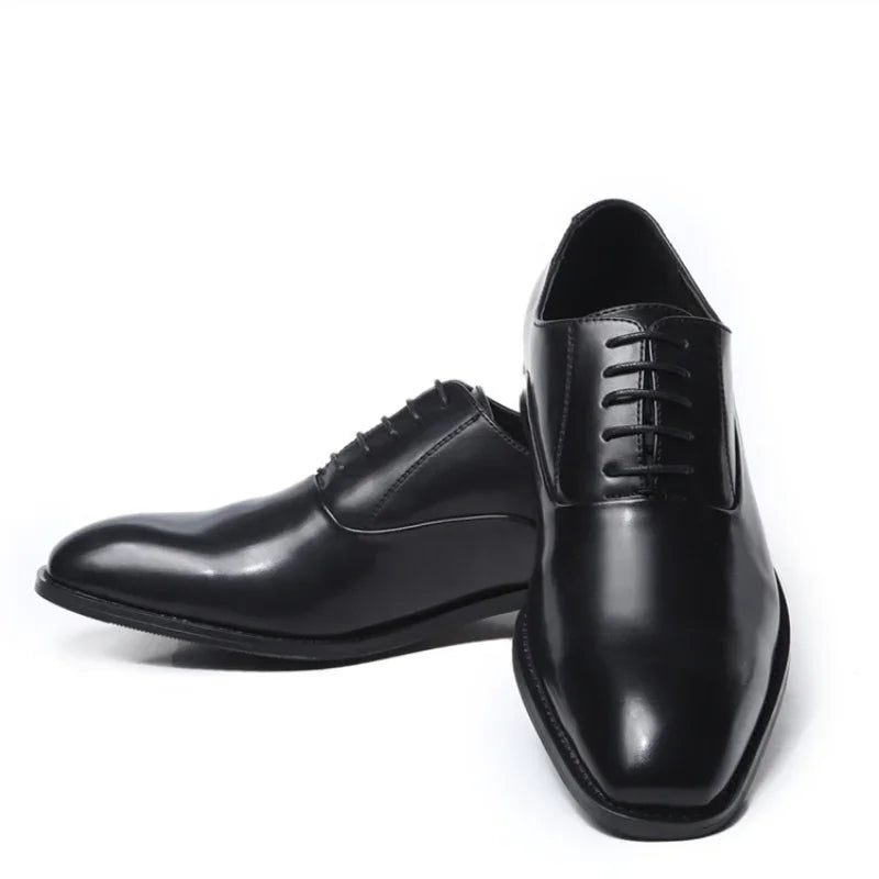 Fashion Business Men Shoes Formal Lace Up Dress Shoes Men Oxfords Footwear High Quality Leather Shoes for Men Zapatos De Hombre