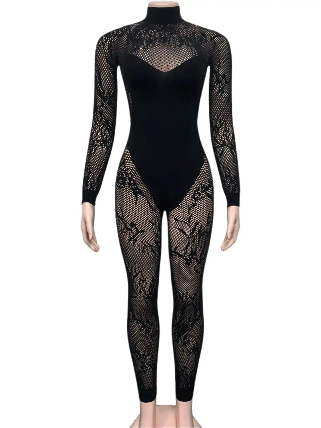 Weird Puss Sexy Hipster Jumpsuit Women Jacquard Coquette Patchwork Skinny Stretch Midnight Club Activity Button Workout Overalls