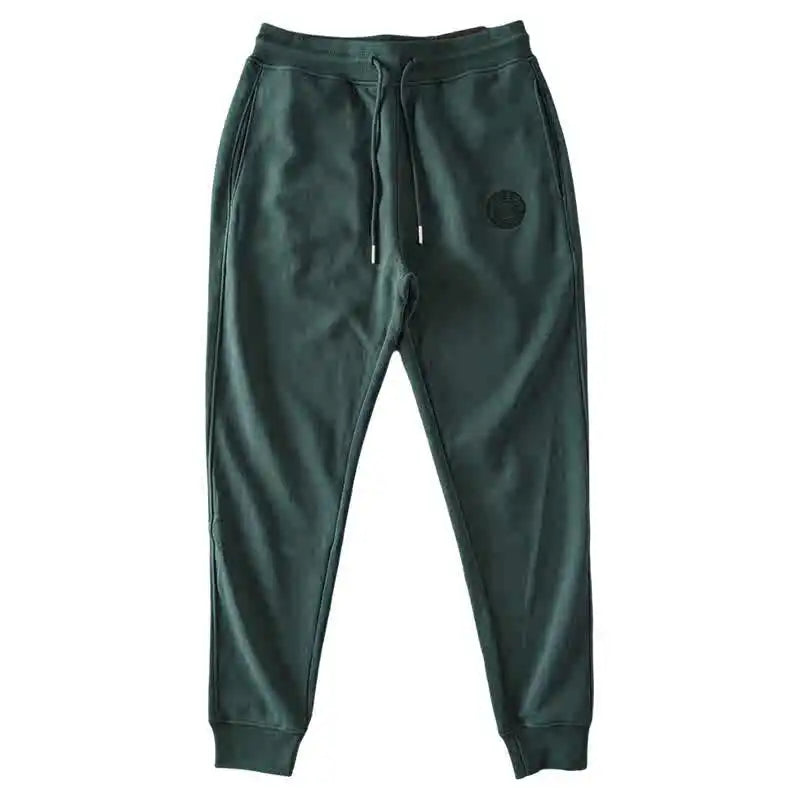 Spring New American Retro Terry Cloth Letter Embroidery Sweatpants Men's Simple Washed Drawstring Casual Sports Ankle-tied Pants