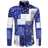 Men's Long Sleeved Button Up Shirt Autumn Comfortable Lapel Shirt Retro Ethnic Style Mens Long Sleeved Trend Street Men Clothing