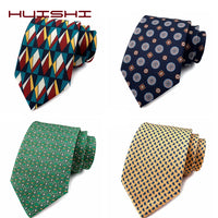 Men Tie 8cm Silk Tie For Man Luxury Vintage Design Print Necktie Cravat For Shirt Suit Wedding Party Stripe Cravats Silk Feeling