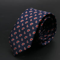 New Men Ties Solid Color Stripe Print Floral 6cm Jacquard Business Neckties Narrow Skinny Tie Wedding Prom Daily Wear Accessory