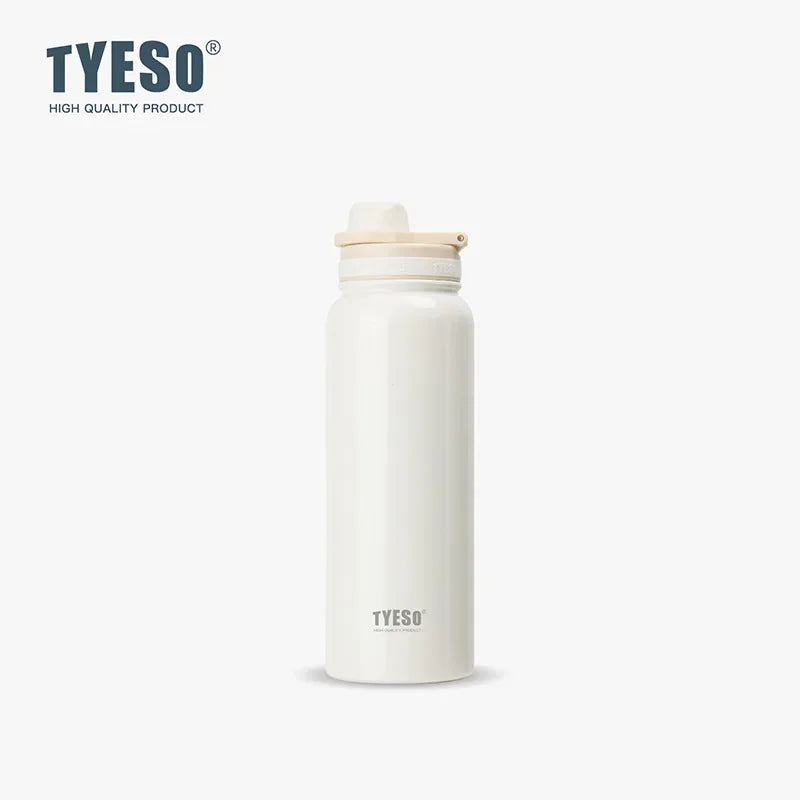 Tyeso Thermos Bottle Car Insulated Flask Water Tumbler for Outdoor Sports Travel Vacuum Flasks Stainless Steel Thermal Cup