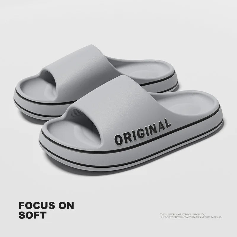 Woman Slippers Summer For Women Man Solid Women Letter Mens Shoe Thick Sole Indoor Bathroom Anti Slippers Slip Indoor House
