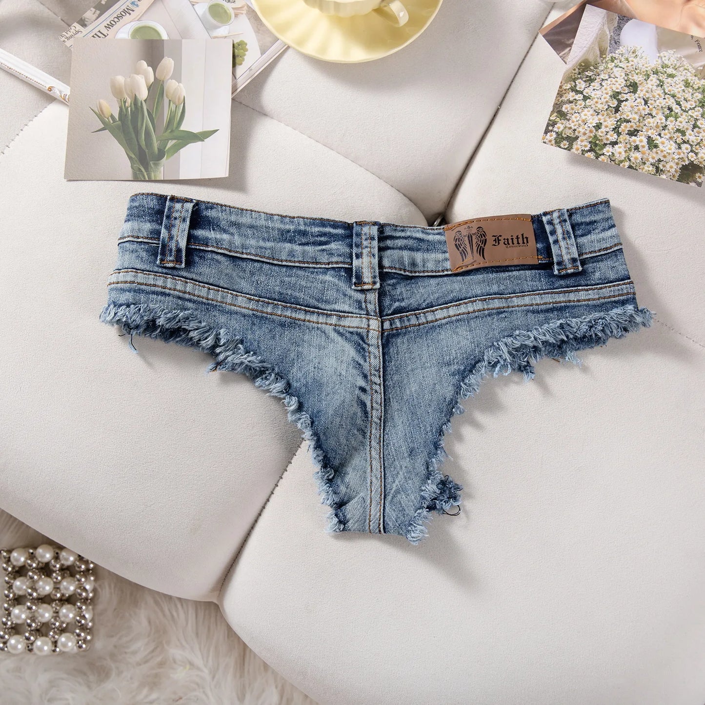 New High Rise Distressed Stretchy Spice Girls Low Waist Ripped Hole Jeans Denim Shorts Y2k Super Shorts Jean