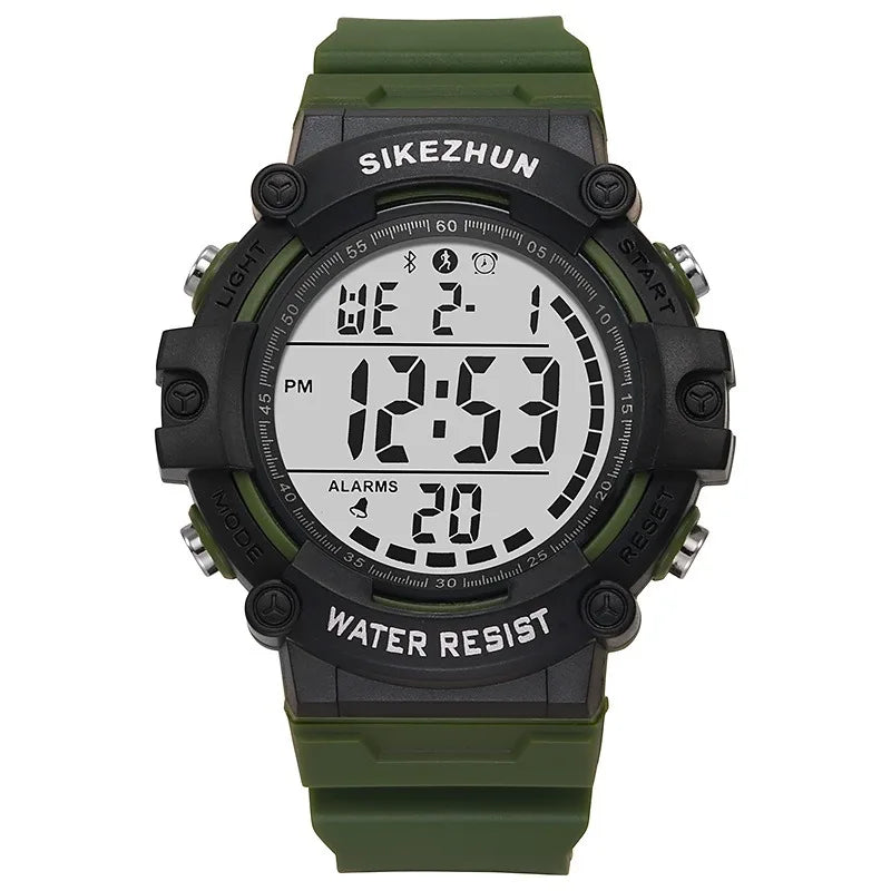 Sports Electronic Watch for Man Outdoor Sport Watch Stopwatch Waterproof Calendar Digital Clock Wristwatch for Boys Student Teen