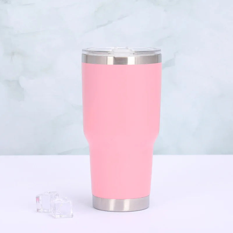 Custom Logo 30 oz Insulated Stainless Steel Coffee Tumbler Travel Mug Water Cup with Leak- Proof Lid Vacuum Insulated Tumbler