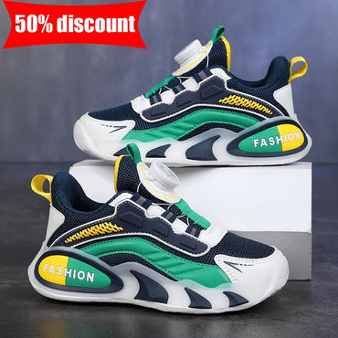 Childrens Sports Shoes 2026 New Mesh Rebound Daily Casual Walking Shoes Comfortable Anti Slip Flat Bottom Girls Jogging Shoes