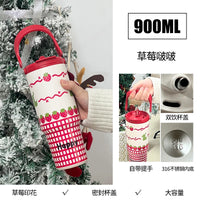 Large Capaci Stainl Steel Thermal Cup Creative g Ice King Car Beverage Insulated Water Cup Faionable St Lid G...