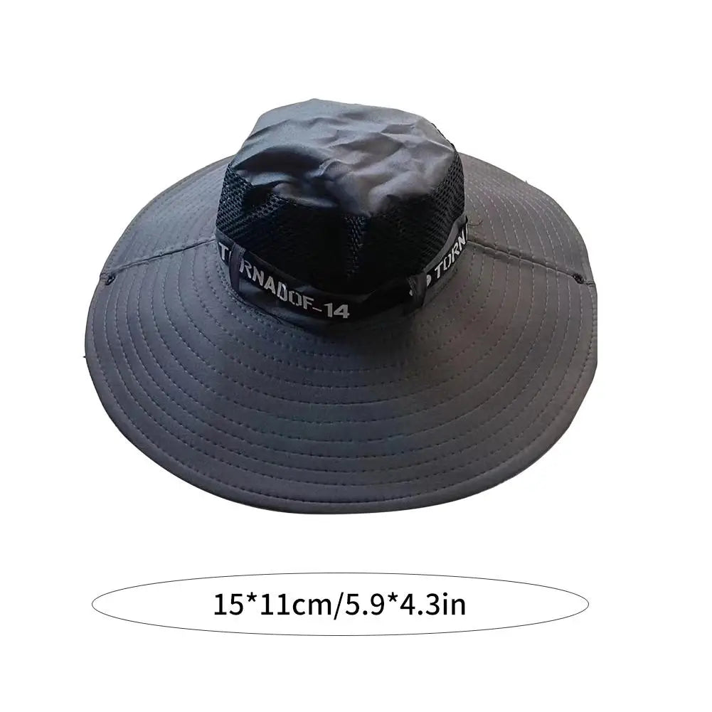 1pc Fishing Hat for Men & Women, UPF 50+ Sun Protection Mesh, Wide Brim for Hiking Beach, Breathable Summer Outdoor Cap