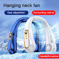Hanging Neck Fan Digital Display Power Ventilador Bladeless Neckband Fan Portable Mini Air Cooler USB Rechargeable Electric Fans