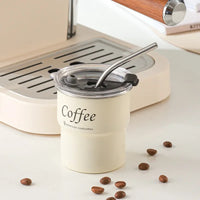 Coffee Cup 304 Stainless Steel Insulated Cup with Straws Beer Mug Coffee Cup Reusable Water Cup with Lid for Outdoor Camping