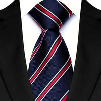 New Design Plaid & Checks 8cm Tie Red Blue Jacqurd Weave Neckties For Men Business Wedding Cravat Accessories Neck Ties Gifts