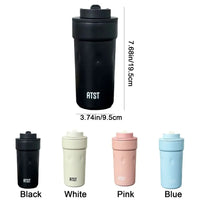 Practical Stainless Steel Insulated Cup Vacuum 600ml Coffee Thermal Mug Insulated Leak-proof Coffee Cup Office