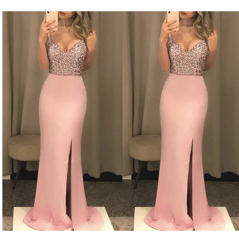 Kayotuas Women Dress Fashion Sequins Long Evening Cocktail Bodycon Party Ball Gown Formal Office Lady Beachwear Bikini Cover Up