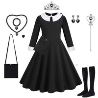 Black Dress Girls Role Playing Halloween Costume Cosplay Apparel