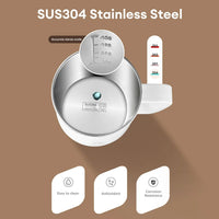 500ml Stainless Steel Water Bottle Double-layer Coffee Mug Milk Cup With Plastic Lid And Handle Insulated Cup for Traveling