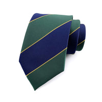 Fashion 8CM Mens Necktie Polka Dot Stripes Paisley Ties For Man Jacquard Woven Ascot Green Color Business Party Accessories