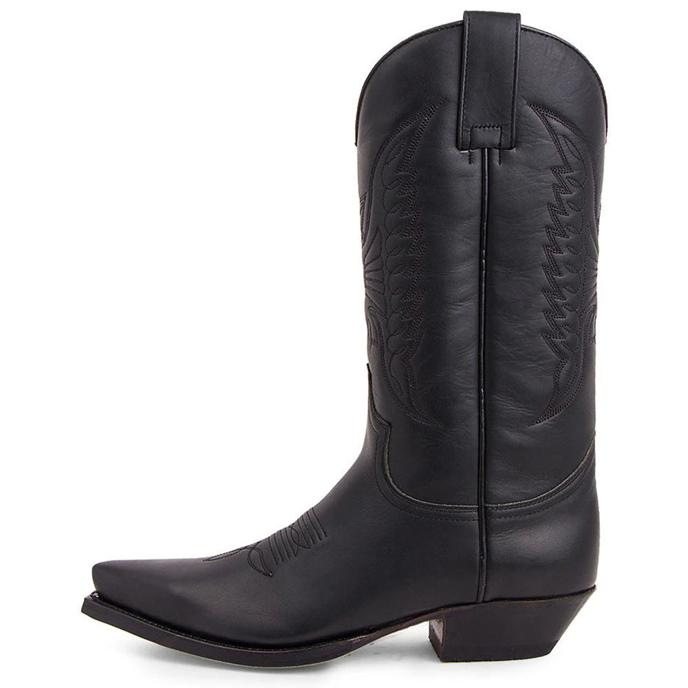 Men Western Cowboy Boots Winter Leather Shoes Embroidered High Boots Couple Shoes Lightweight Comfortable Plus Size 35-482024