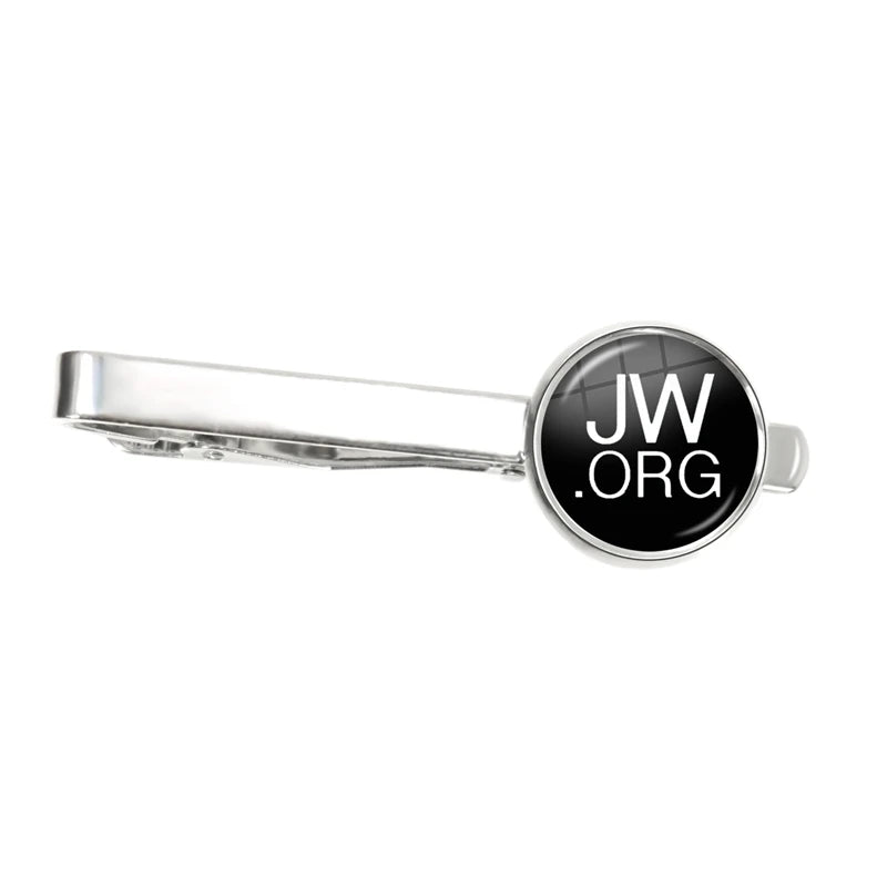 2022 New Steampunk Jehovah's Witnesses Tie Clip JW.ORG High Quality Clip Round Hand Craft Jewelry Glass Cabochon Clips