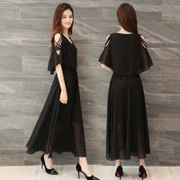Dresses Summer Wear for Women Chiffon Sexy Expansion Skirt Woman Dress Vestido De Mujer Femme Robe