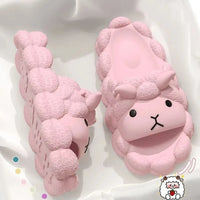 Sheep Slippers Cute Women Summer Soft Sole Indoor Outdoor Non Slip Cozy House Flip Flops Casual Comfortable Trendy couple Shoes