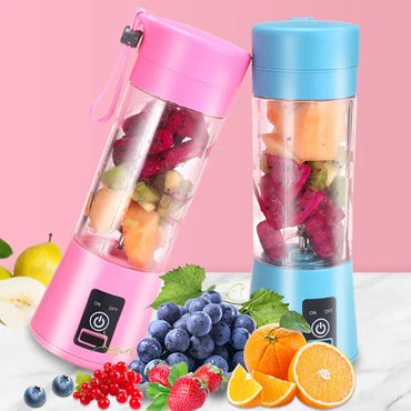 6 Blades Portable Juicer Cup Juicer Fruit Juice Cup Automatic Small Electric Juicer Smoothie Blender Ice CrushCup Food Processor