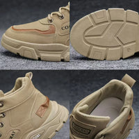 Men Boots Winter High Top Leather Shoes Fashion Cotton Shoes Fashion Ankle Boots Casual Outdoor Shoes Male Sneakers New