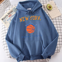 Male Casual Fashion Hoodies Cool Print Hip Hop Sweatshirt New York Basketball Funny Hooded Fleece Men&#39;s Soft Harajuku Pullover