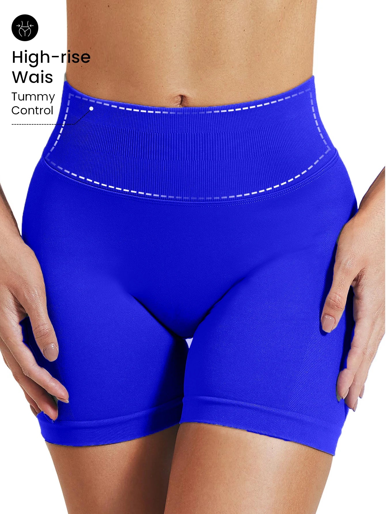 High stretch hip lifting fitness yoga shorts with peach hips and no awkward lines, Pilates medium intensity training shorts