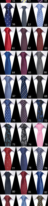 8 cm Tie Men Gravatas Classic Many Color Newest design Silk Necktie Shirt Accessories Striped Sky Blue Man's Office
