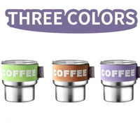 Stainless Steel Coffee Cup with Lid Mug Insulated Breakfast Milk Tea Cup Heat-Resistant Cup Leakproof Portable Water Cup Gift