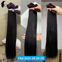 15A Double Drawn Human Hair Bundles Vietnamese Raw Hair Bundles 100% Human Hair Straight Bundles Unprocessed Hair Extensions
