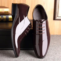 Italian Oxford Shoes for Men Luxury Patent Leather Wedding Shoes Pointed Toe Dress Shoes Classic  Plus Size 38-48