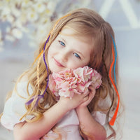 6Pcs/Set Colorful Braids Hair Extensions with Hair Clips Girls Rainbow Braided Ponytail Hairpieces Hair Accessories for Kids