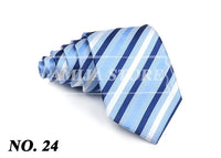 New Striped Tie Men's 8cm Ties Business New Year Gift Classical Necktie Office Accessories Men Costume Daily Wear Wedding Party