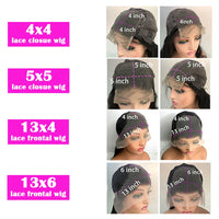 44 40 Inch 13x6 HD Transparent Lace Front Human Hair Wig For Black Women Curly Wig Pre Plucked Deep Wave Water Wave Frontal Wigs