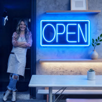 Open Neon Signs for Business LED Neon Open Signs Light Up Open Sign for Shop Store Florists Bar Salon Cafes Restaurant Pubs