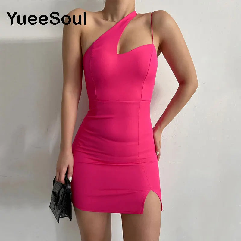 Pink Women Dress Sleeveless Slim Sexy Elegant Mini Dresses 2023 New In Summer Y2K Sweet Party Prom Chic Prom Evening Dresses