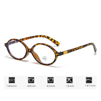 Elliptical Artistic Style Myopia Glasses Retro Small Frame Flat Lenses Ultra Light Finished Near Sight Eyewear Fashion Goggles