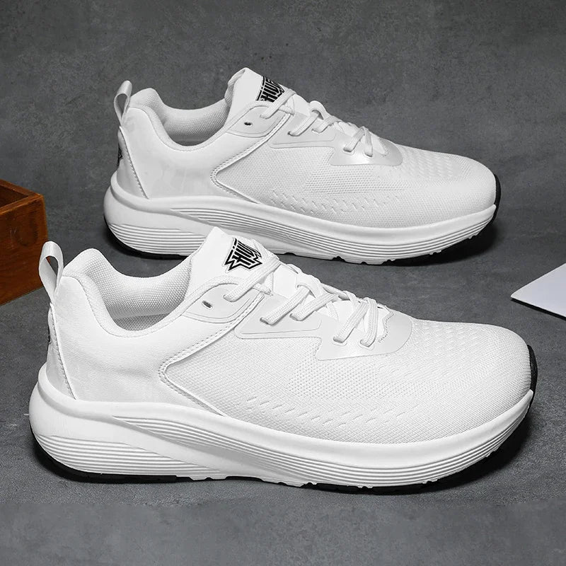 Shoes for Men Breathable Wear Resistant Athletic Training Sneakers White Sports Shoes Tennis Men's Running Walking Travel Shoes