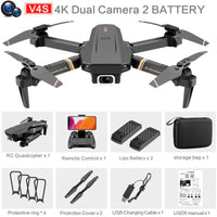 V4 RC Drone 4K/1080P HD Wide Angle Camera WiFi Fpv Dual Camera Foldable Quadcopter Real Time Transmission Helicopter Toy