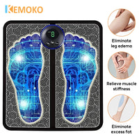 Foot Massger Sole Massage Pad Feet Muscle Stimulation 8 Modes 19 Level Relax Improve Blood Circulation Relief Pain Relax Feet