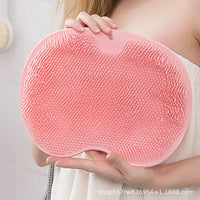 Foot & Back Scrubber Body Shower Brush Reusable Silicone Brush Foot Wash Mat Multifunction Sucker Wall Mat Foot Bathing Tool