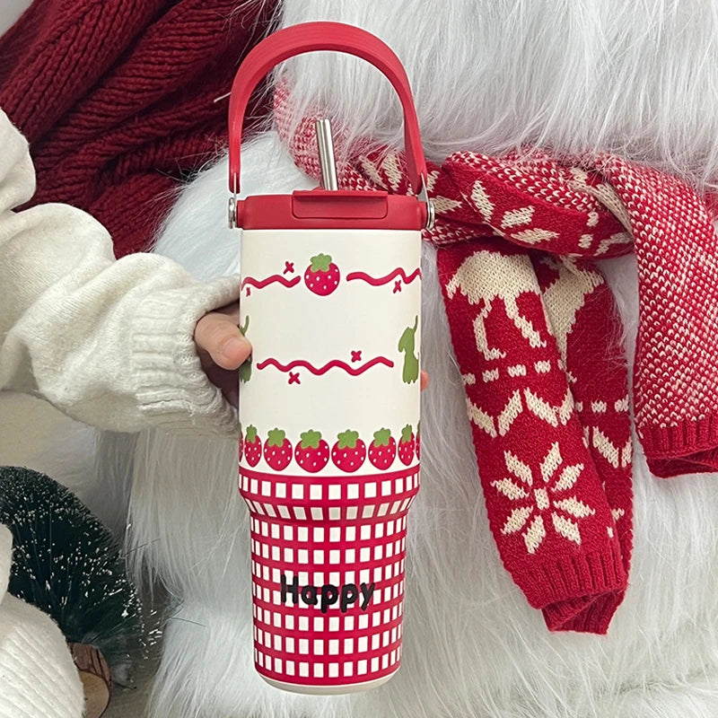 Large Capaci Stainl Steel Thermal Cup Creative g Ice King Car Beverage Insulated Water Cup Faionable St Lid G...