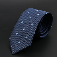 New Men Ties Solid Color Stripe Print Floral 6cm Jacquard Business Neckties Narrow Skinny Tie Wedding Prom Daily Wear Accessory