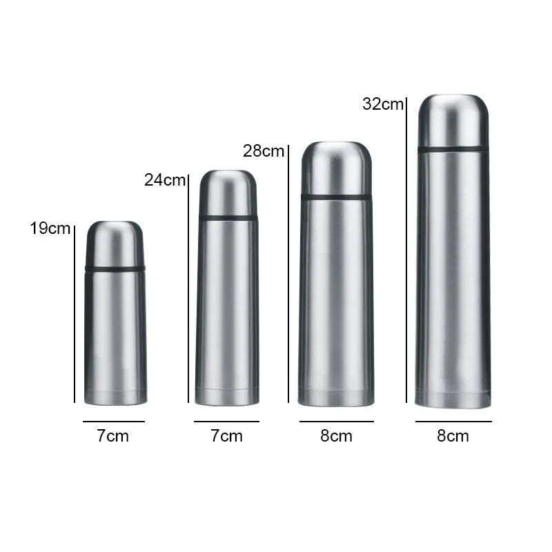 1 Piece 350/500/750/1000ML Stainless Steel 304 Vacuum Flasks Keep Warm&Cold Thermal Water Bottle Portable Thermos Cup