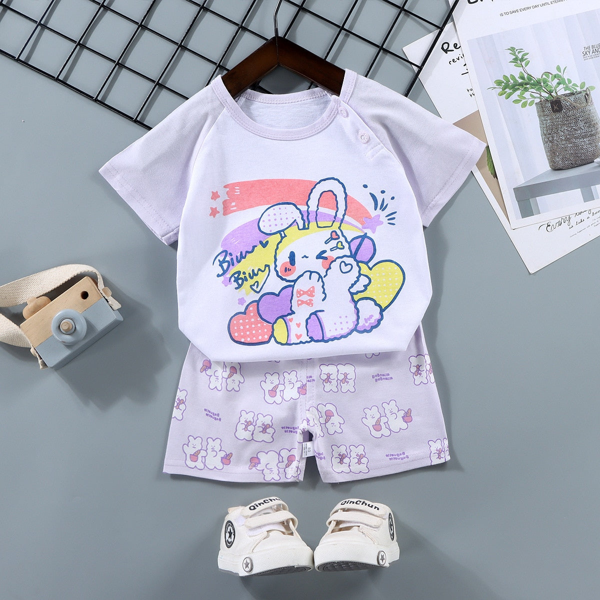 Children's Sets mother Kids Clothes Boys Girl T-shirt Shorts 2PCS Summer Cotton Short sleeve Baby Children Clothing Toddler Suit